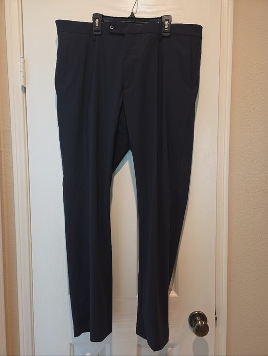 Zanella Other - Zanella Active Italy Curtis Pants Mens Sz 38x33 Navy Blue Stretch Active Trouser
